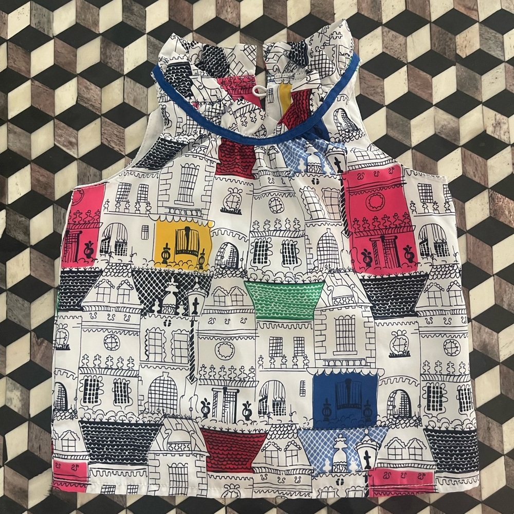 Janie and Jack Multicolor House Print Dress